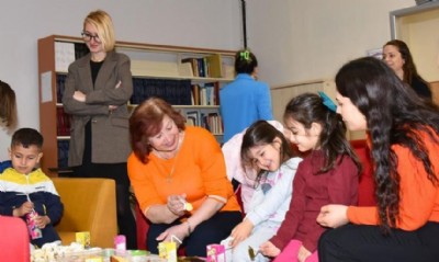 Kütüphane haftası depremzede çocuklarla kutlandı