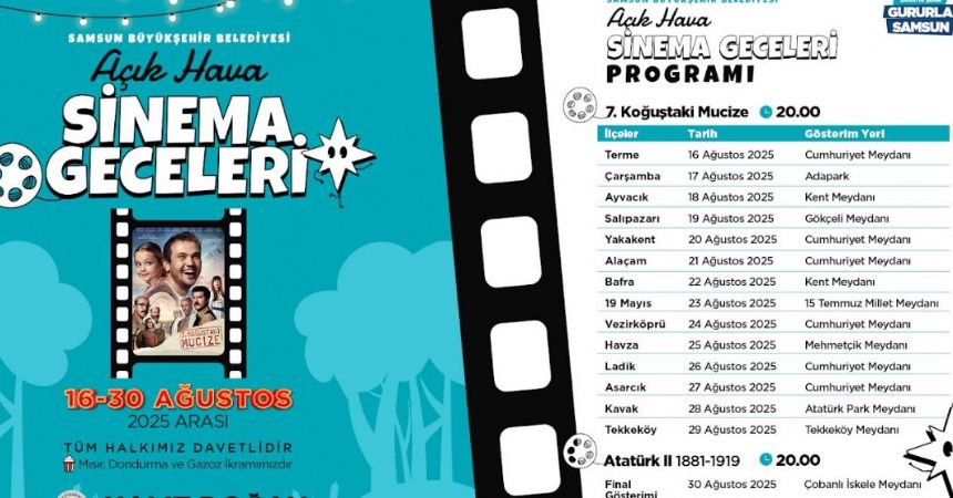 İlçelerde Yazlık Sinema!