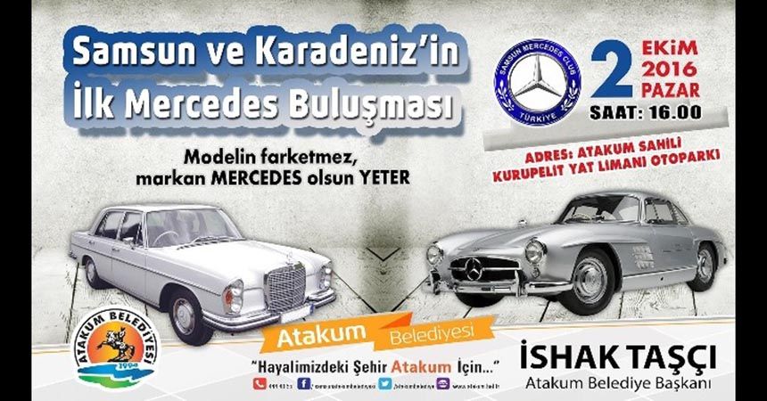 Mercedes’ler Atakum’da buluşuyor