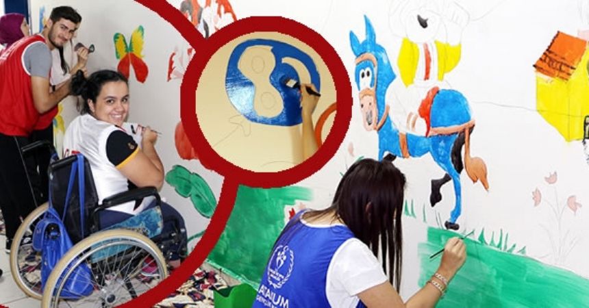 Atakum Gençlik Merkezi'nden boyama etkinliği
