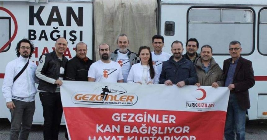 Gezginler Motosiklet Kulübü’nden kan bağışı