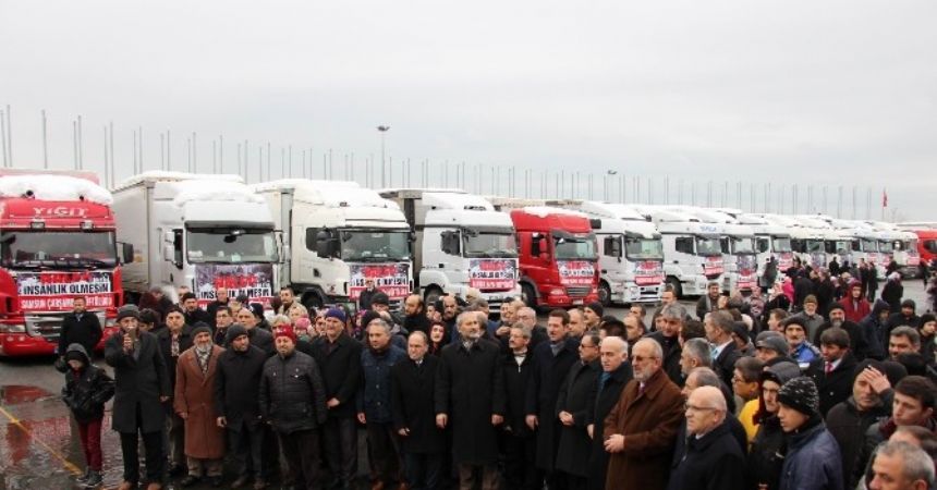 Samsun’dan Halep’e 33 TIR yardım Samsun’dan Halep’e 33 TIR yardım