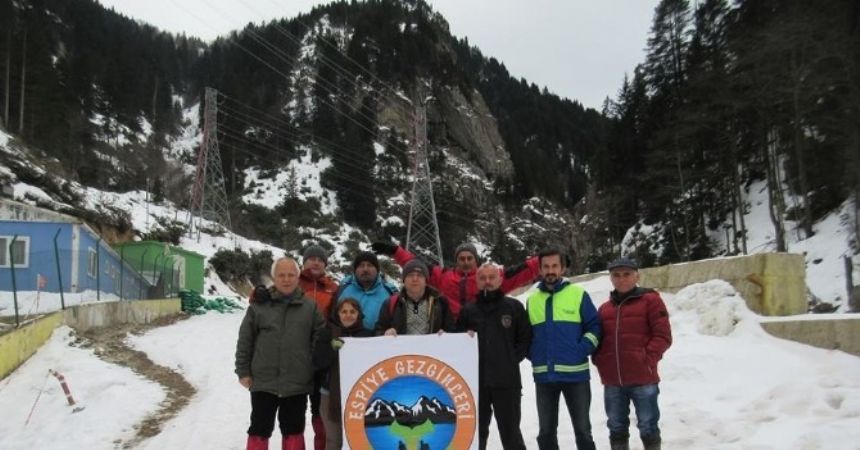 Giresun’da gezginlerden ‘kış yürüyüşü’