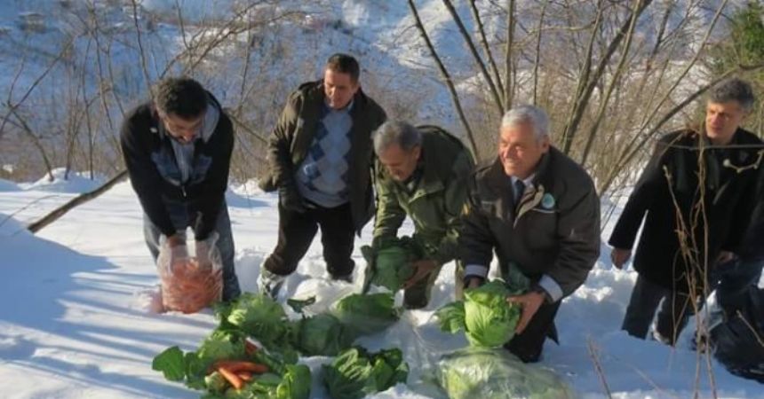 Yaban hayvanlarına 3 ton yem bırakıldı Yaban hayvanlarına 3 ton yem bırakıldı