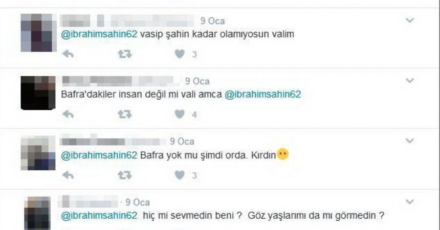Vali'den sosyal bombardıman tepkisi