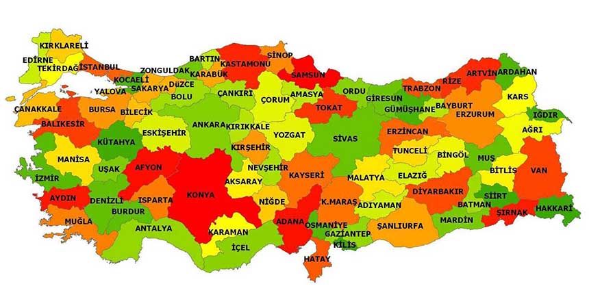 İşte Türkiye'nin aile haritası