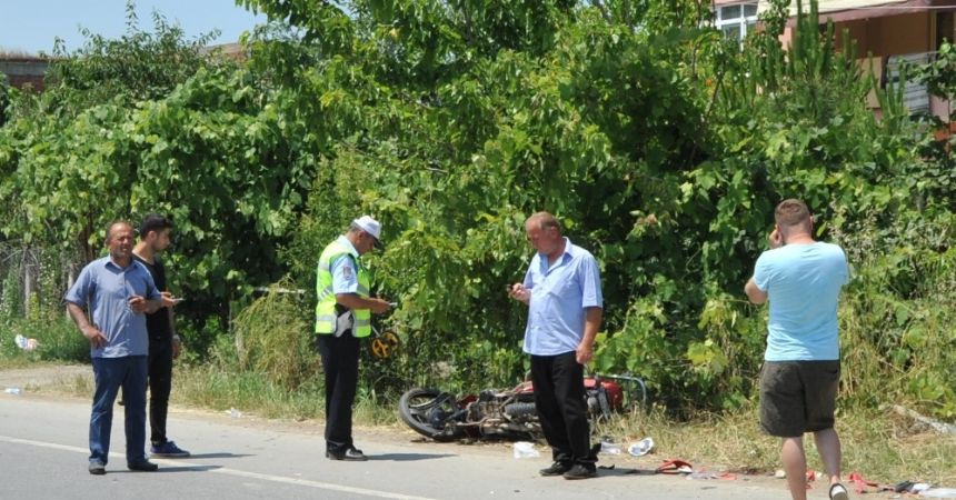 Motosiklet kazası 2 yaralı