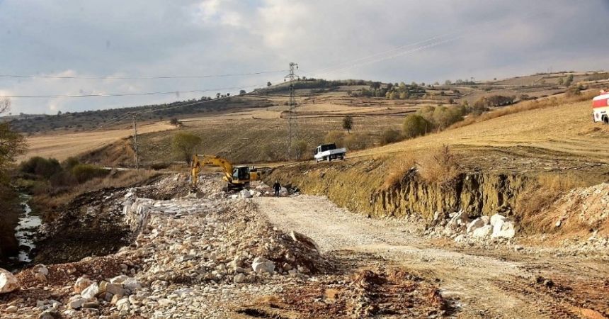 Doğançayır yolunda erozyon