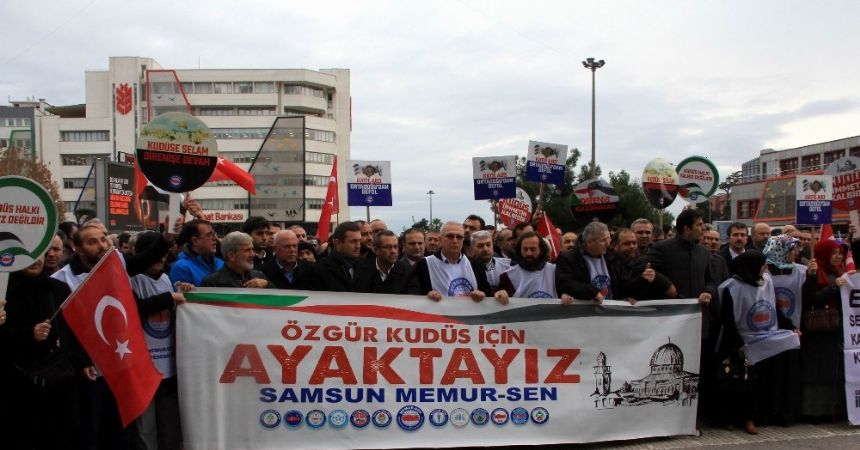 Samsun 'Kudüs' için ayakta