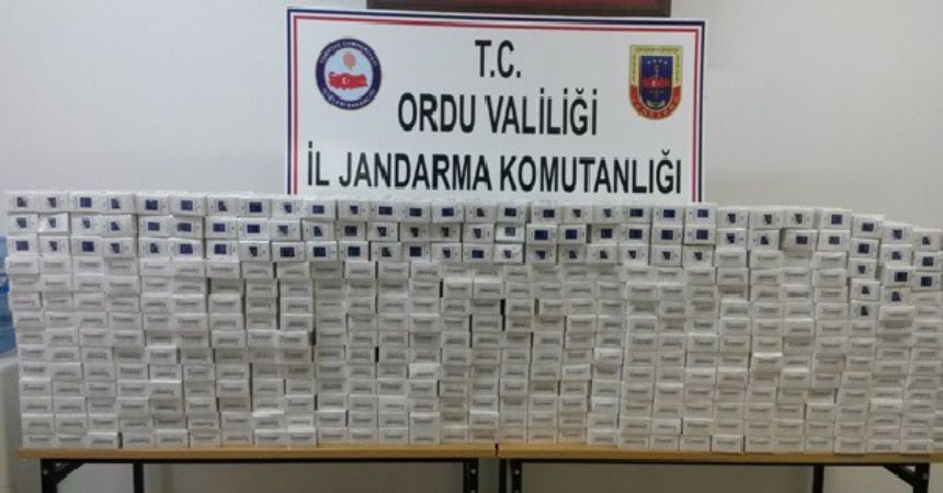 Ordu’da kaçak içki ve sigara operasyonu