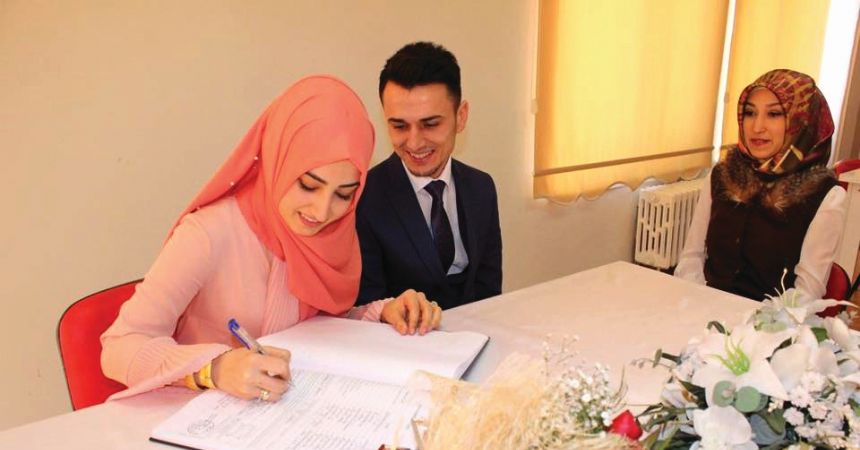 Sungurlu’da 2017 yılında 279 çift evlendi