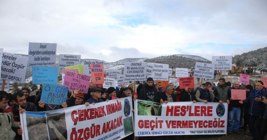 Tokat’ta HES eylemi