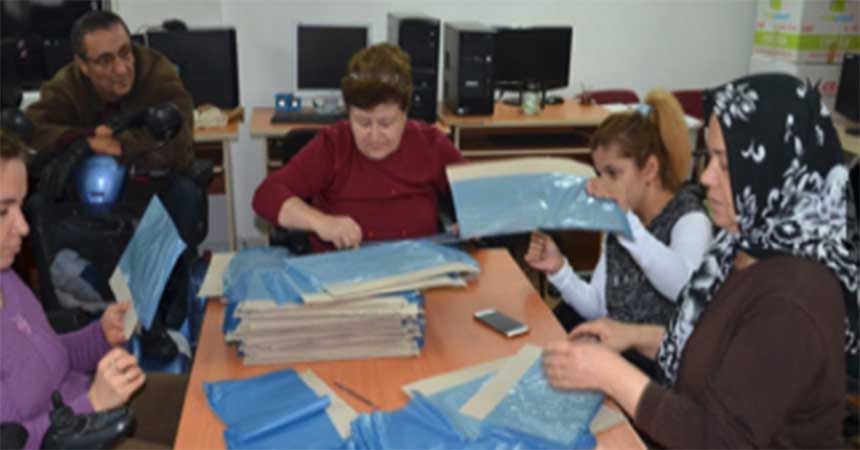 Galoş makinesi engellilere umut oldu