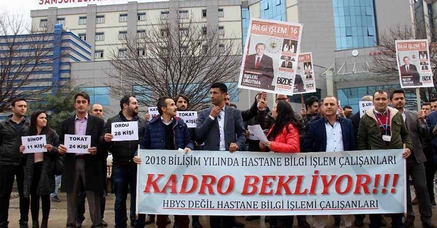 Hastane bilgi işlem çalışanları kadro bekliyor