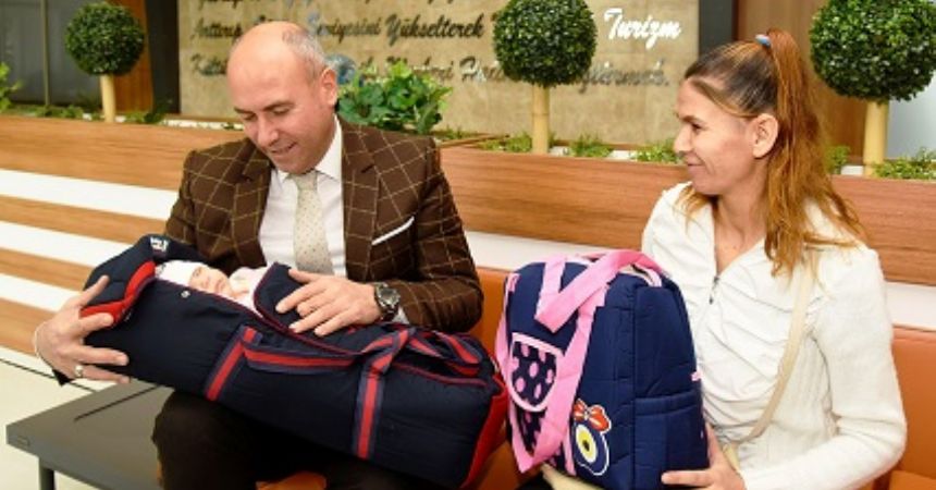 Tekkeköy'de hoşgeldin bebek seti