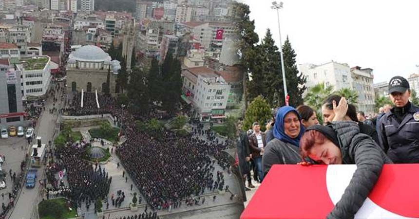 Samsun şehidini uğurladı