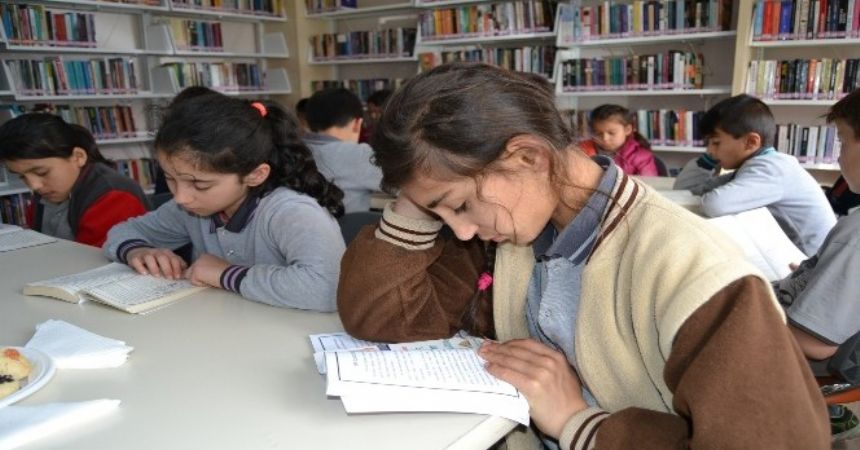 Alaçam'da kütüphane etkinliği