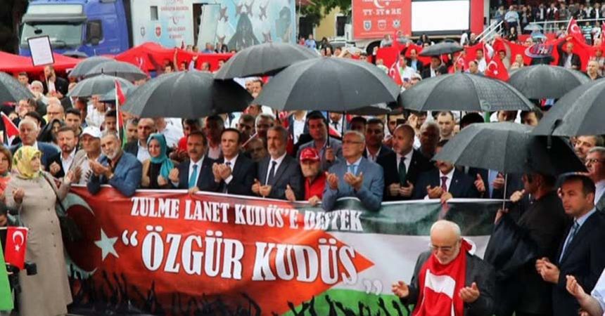 Samsunlular Kudüs için yürüdü