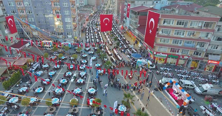 Samsun'un en büyük iftar sofrası