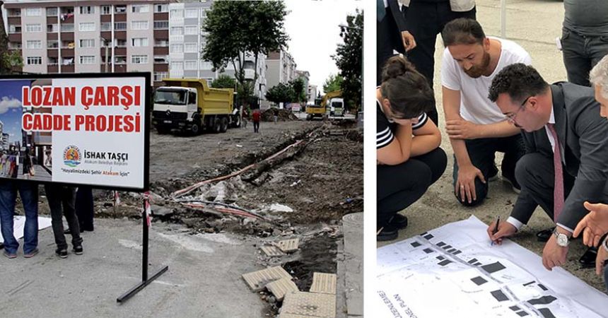 Lozan Cadde Çarşı için ilk kazma vuruldu