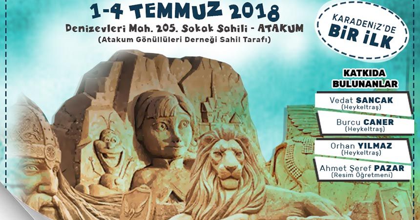 Karadeniz'de bir ilk: Kumdan heykel