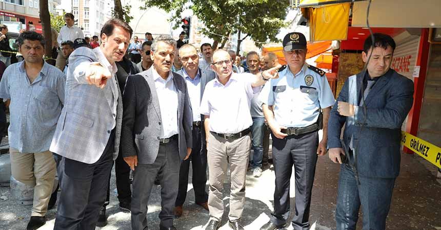 Esnafa 'geçmiş olsun' ziyareti