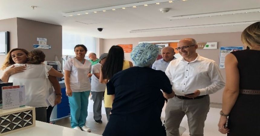 Hastanede bayramlaşma