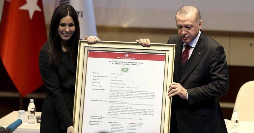 Karaaslan'dan Erdoğan'a 'iklim dostu sertifika'
