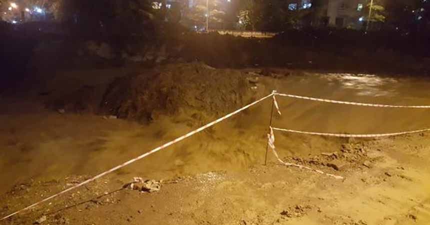 Taşkın riski olan dere korkuttu