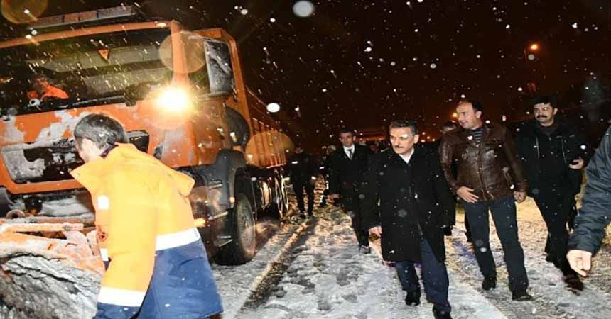 Vali'den kar denetimi