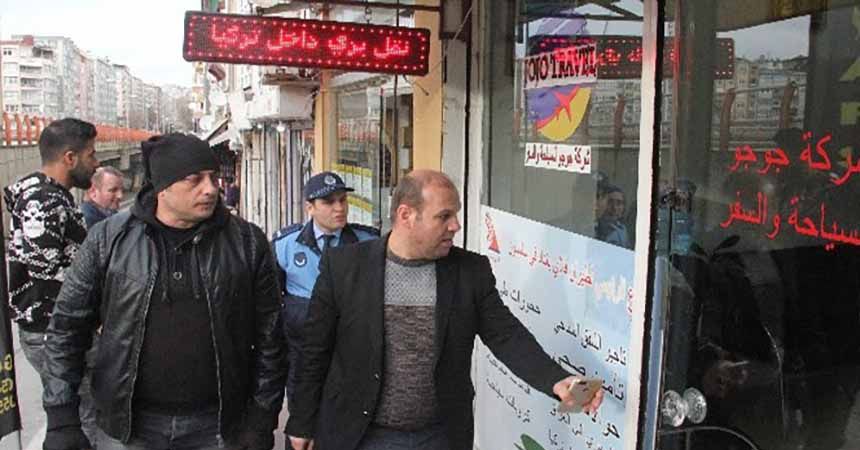 Zabıtadan 'tabela' denetimi