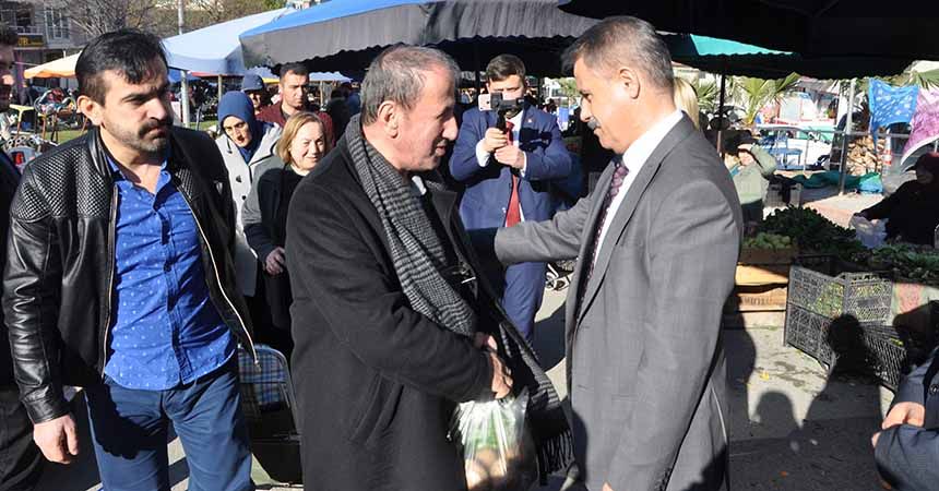Deveci'den esnafa pazar yeri müjdesi Deveci'den esnafa pazar yeri müjdesi