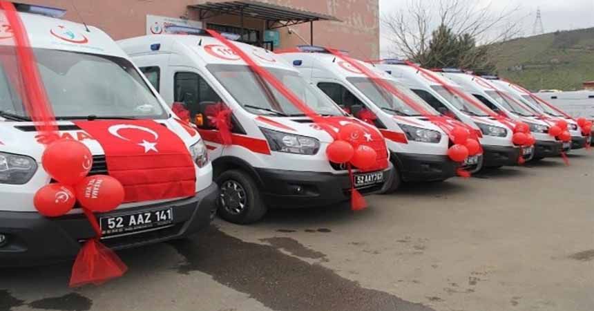 Ordu'ya 6 yeni ambulans