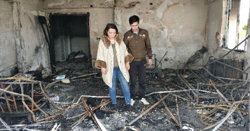 Uyurken evleri yandı