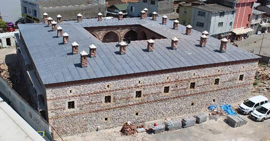 Taşhan'ın restorasyonunda son rötuşlar Taşhan'ın restorasyonunda son rötuşlar