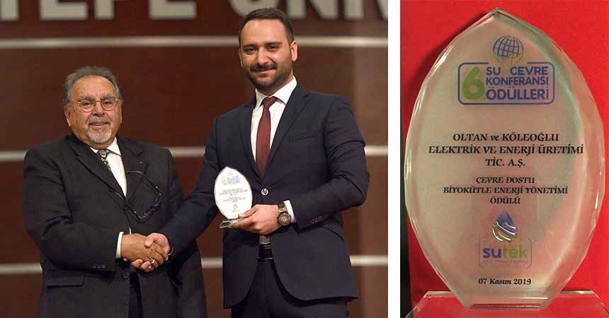 OKE’ye 'çevre dostu biyokütle enerji yönetimi' ödülü OKE’ye 'çevre dostu biyokütle enerji yönetimi' ödülü