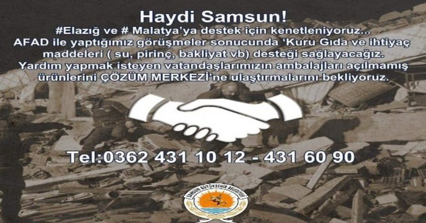 Büyükşehir'den depremzedeye yardım Büyükşehir'den depremzedeye yardım