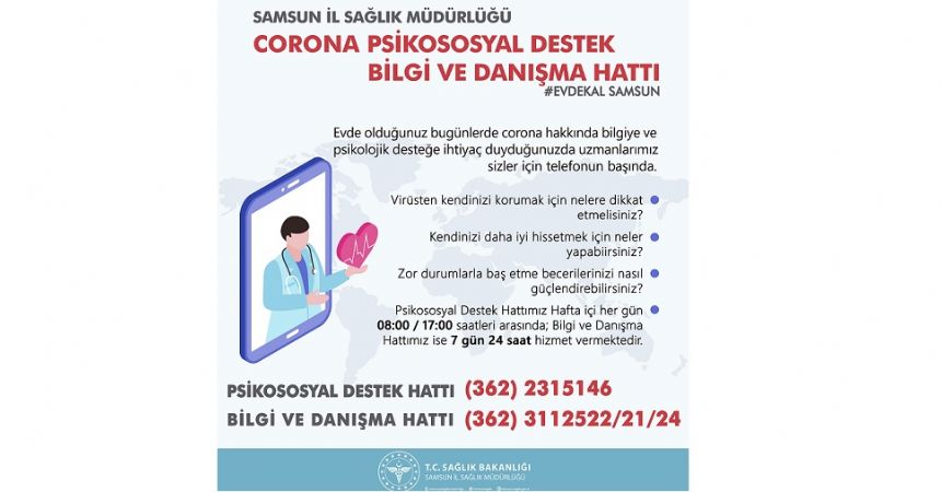Samsun'da corona hattı Samsun'da corona hattı