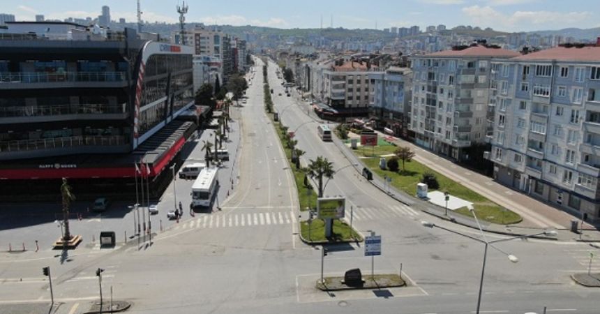 Samsun sokakları boşaldı Samsun sokakları boşaldı