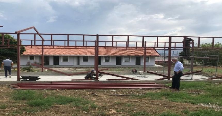 Huzurevine bocce alanı