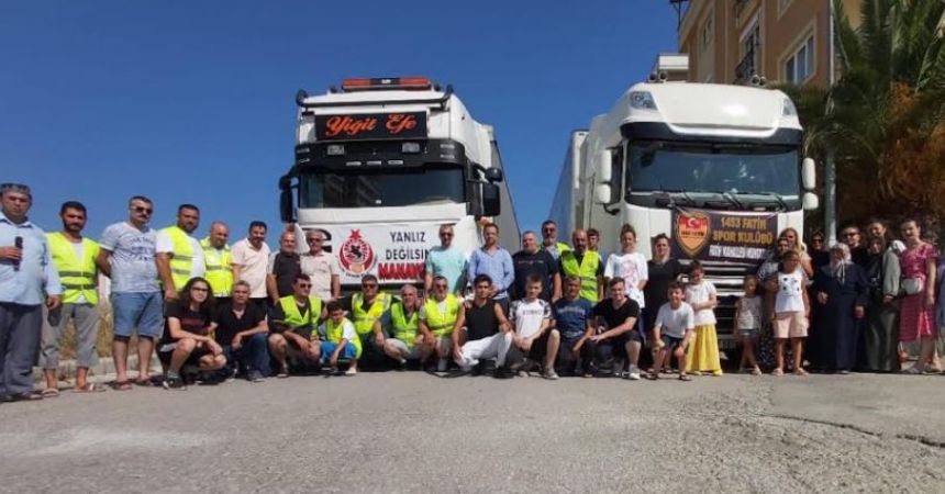 Antalya'ya 2 TIR yardım