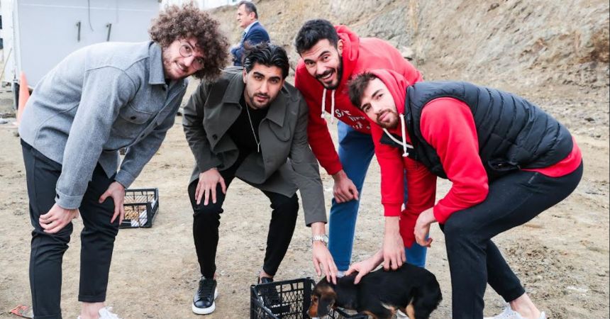 Sporcular sokak hayvanlarını besledi