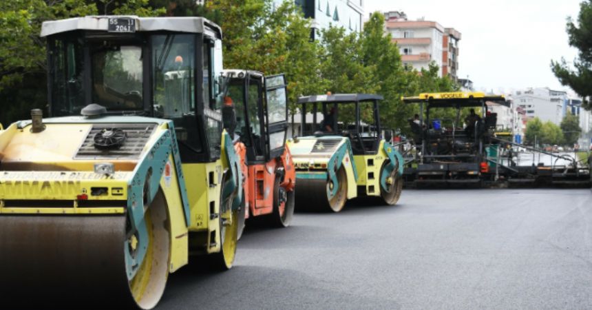 18 Km'ye 40 bin ton asfalt