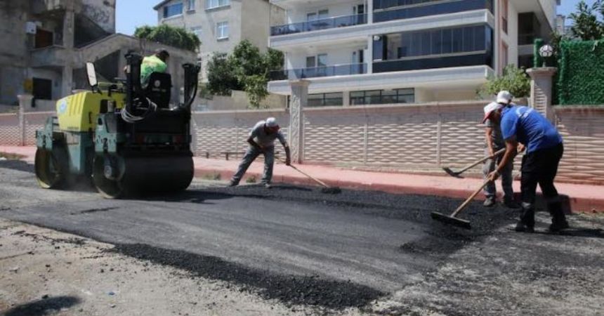 İlkadım'da asfalt çalışması