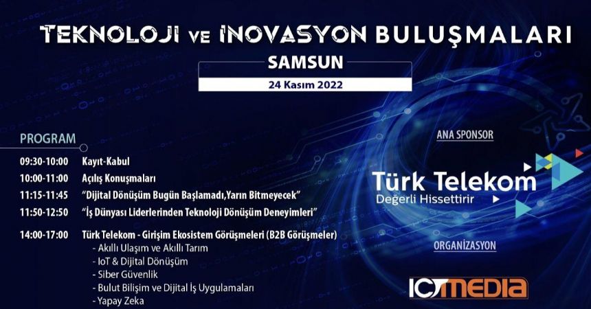 Teknoloji ve inovasyon buluşması Samsun'da Teknoloji ve inovasyon buluşması Samsun'da