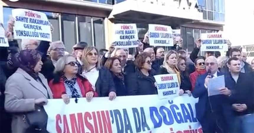 Vatandaşlardan doğalgaz eylemi Vatandaşlardan doğalgaz eylemi