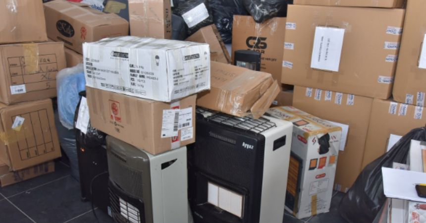 Tekkeköy'de yardım paketleri sevke hazır