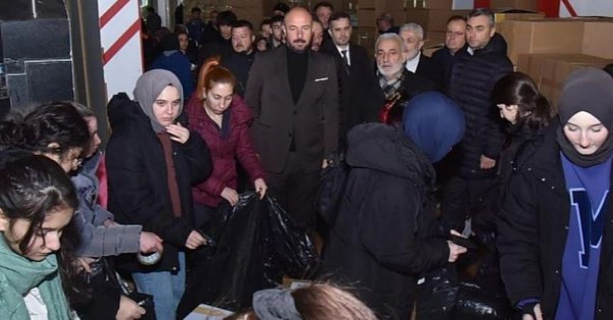 Tekkeköy'de yardım düzeni