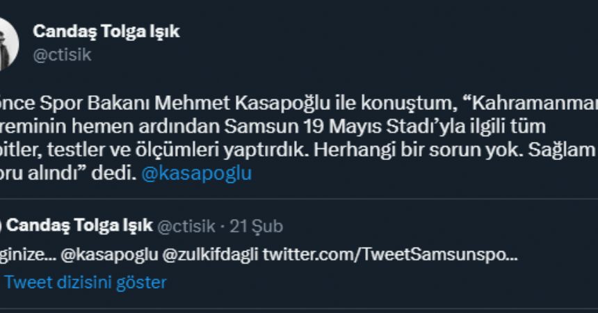 19 MAYIS'A SAĞLAM RAPORU