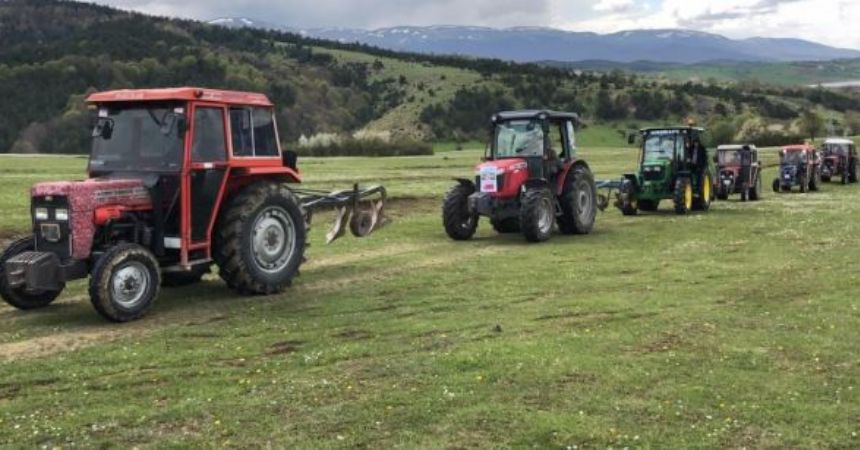 Ladik'te GES'e traktörlü eylem